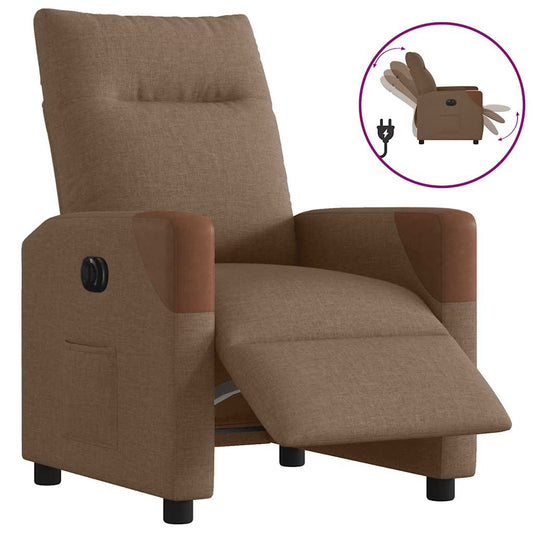 Relaxsessel Elektrisch Braun Stoff