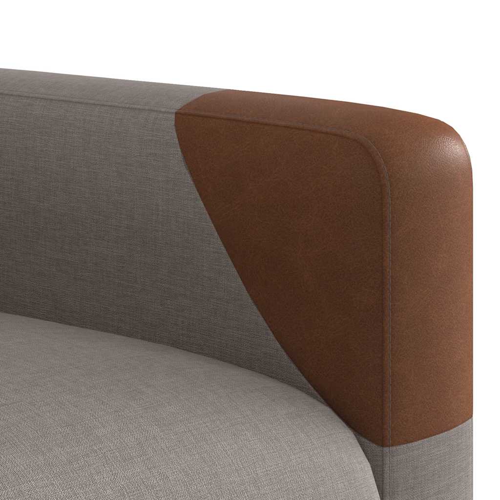 Elektrischer Massagesessel mit Aufstehhilfe Taupe Stoff
