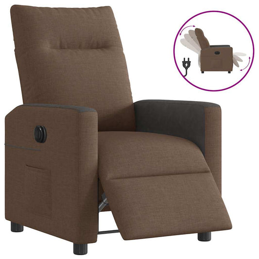 Relaxsessel Elektrisch Braun Stoff