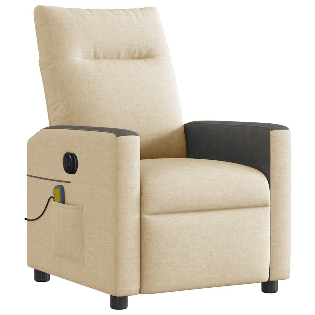 Massagesessel Elektrisch Creme Stoff
