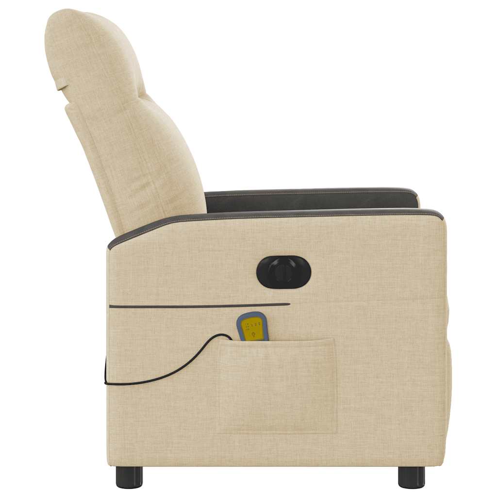 Massagesessel Elektrisch Creme Stoff