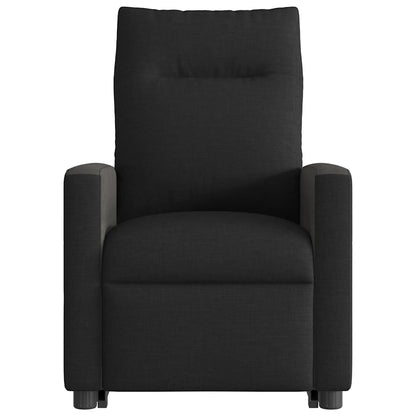 Relaxsessel mit Aufstehhilfe Schwarz Stoff