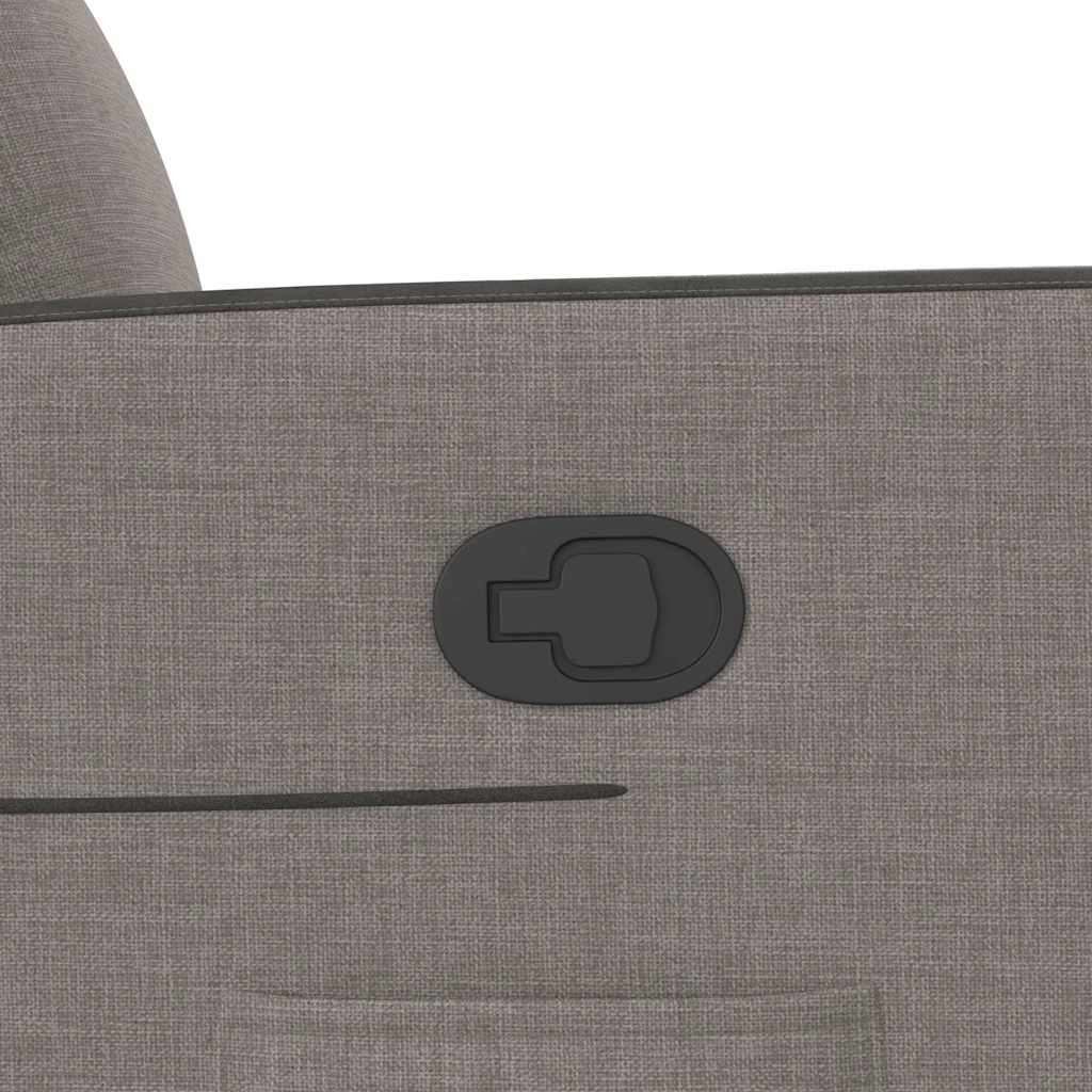 Fauteuil relax avec aide à la verticalisation en tissu taupe