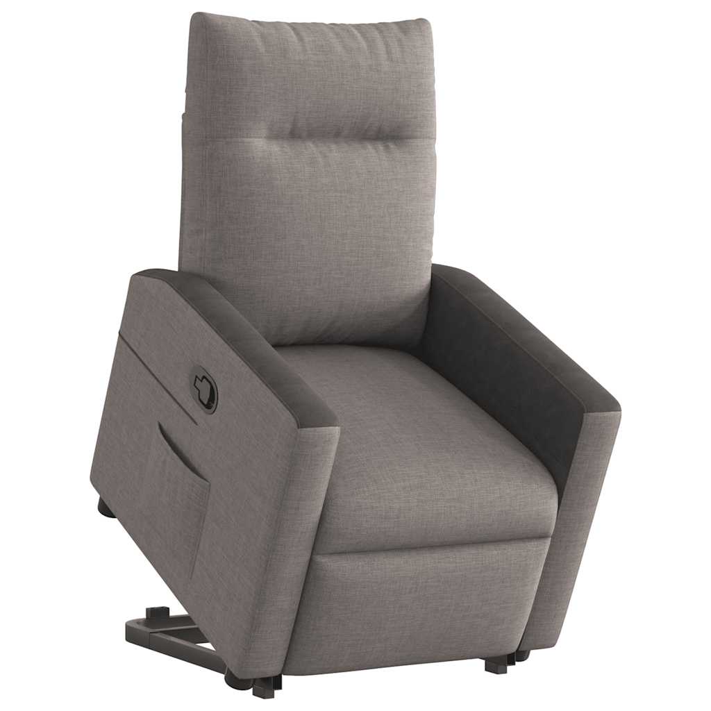 Relaxsessel mit Aufstehhilfe Taupe Stoff