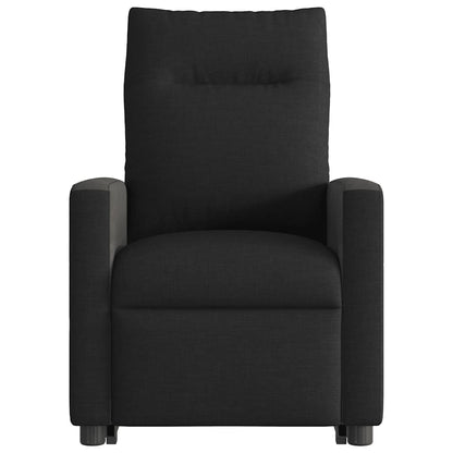Relaxsessel mit Aufstehhilfe Elektrisch Schwarz Stoff