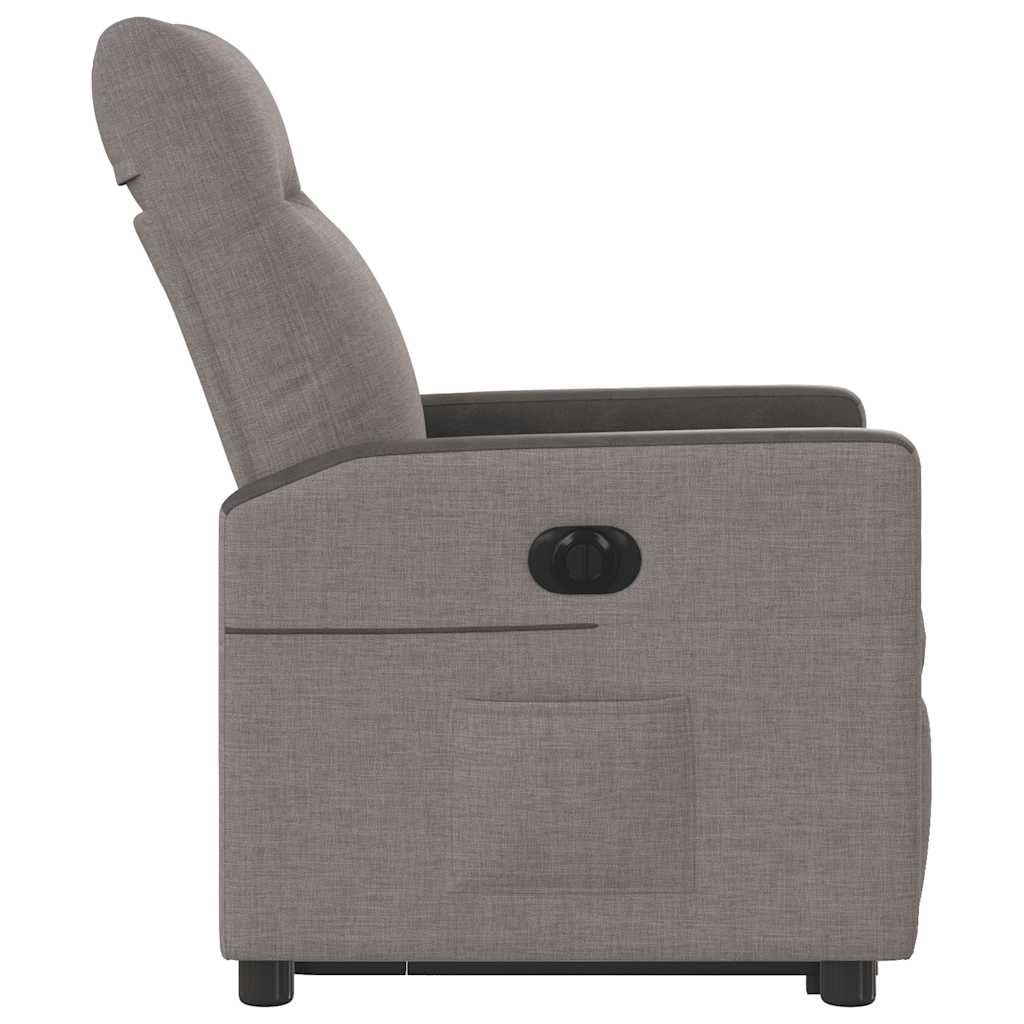 Relaxsessel mit Aufstehhilfe Elektrisch Taupe Stoff