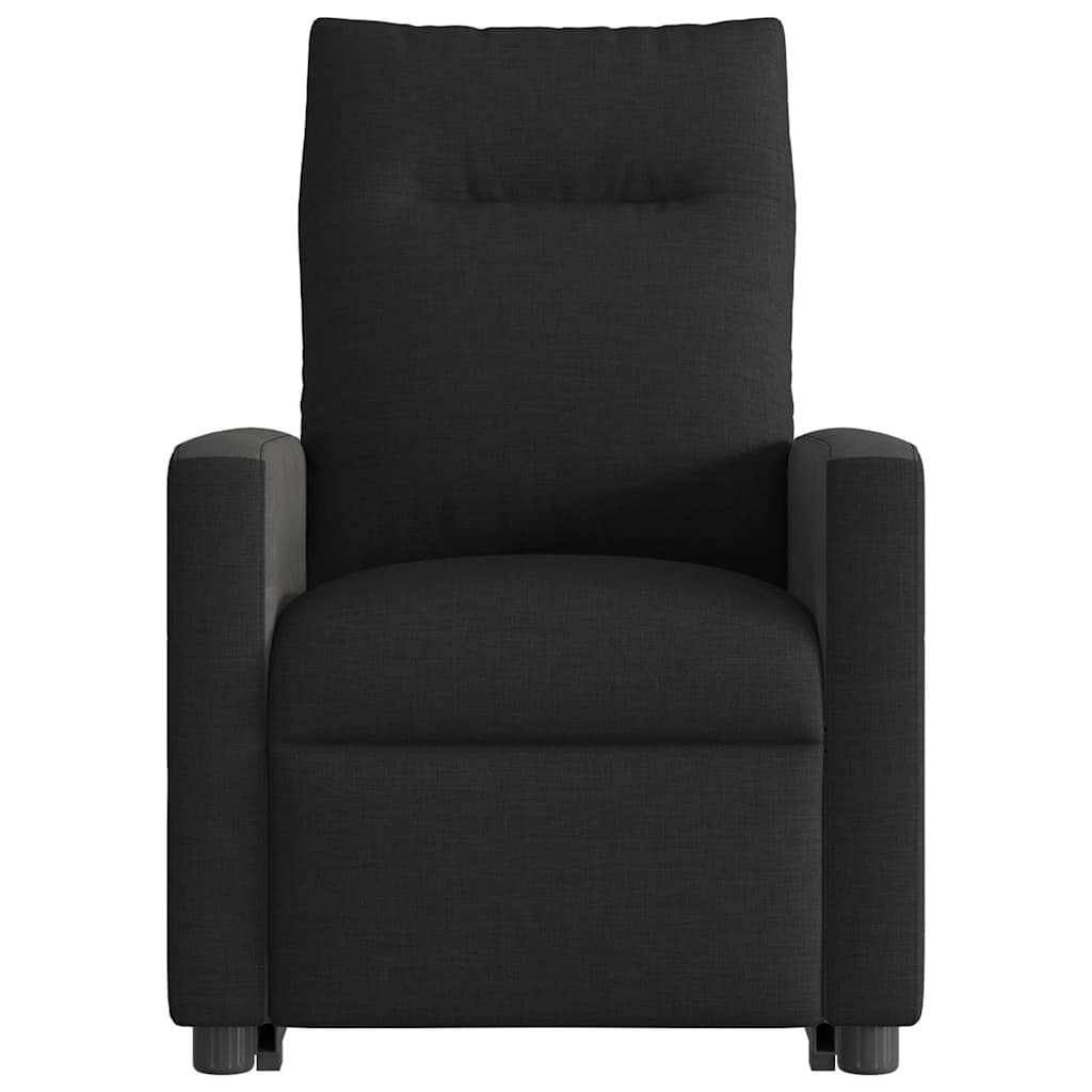 Elektrischer Massagesessel mit Aufstehhilfe Schwarz Stoff