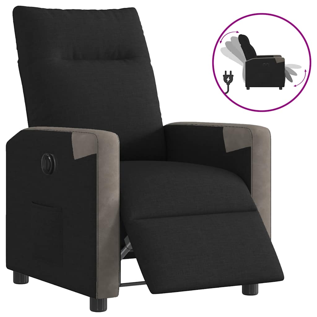 Relaxsessel Elektrisch Schwarz Stoff