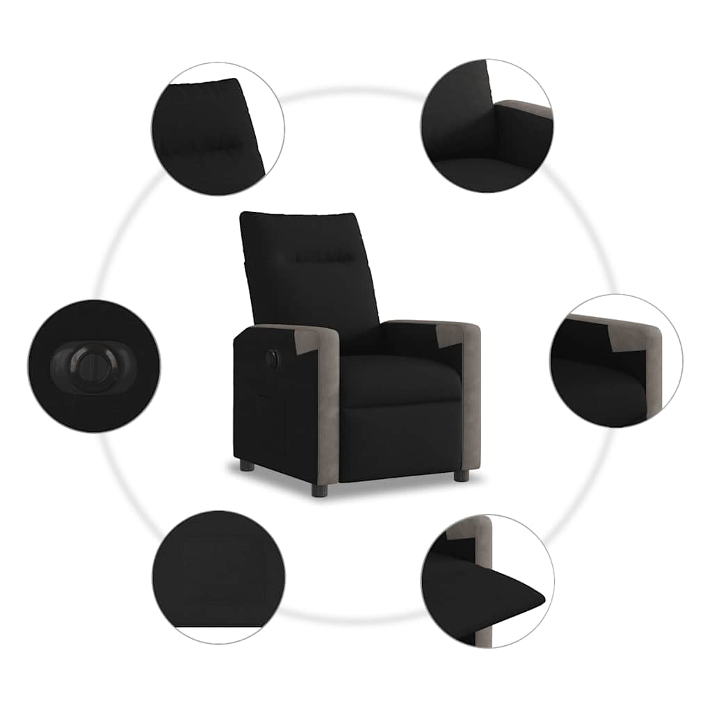 Relaxsessel Elektrisch Schwarz Stoff