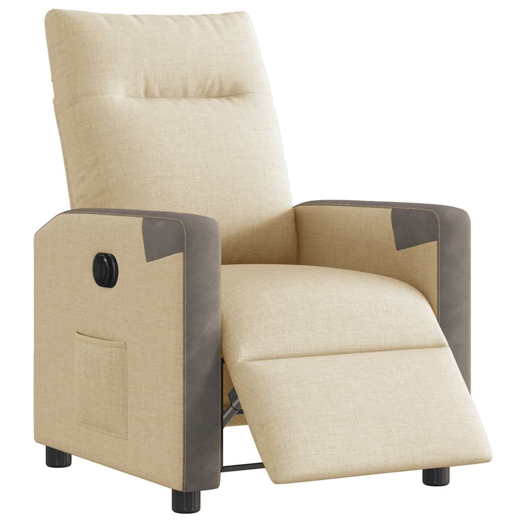 Relaxsessel Elektrisch Creme Stoff