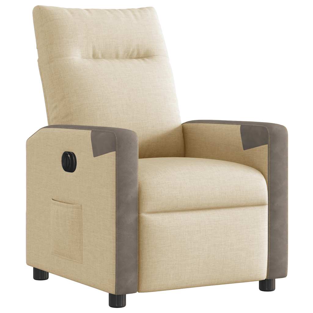 Relaxsessel Elektrisch Creme Stoff