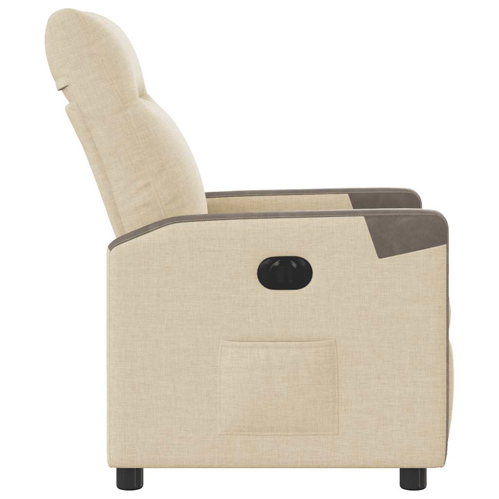 Relaxsessel Elektrisch Creme Stoff