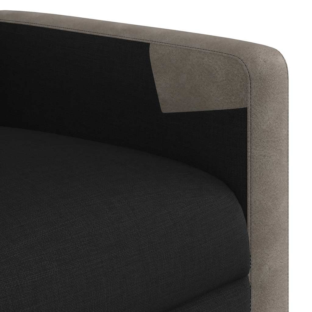 Relaxsessel mit Aufstehhilfe Schwarz Stoff