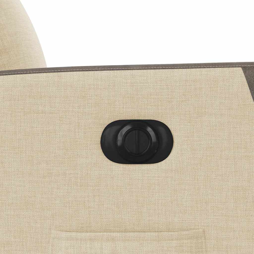 Relaxsessel mit Aufstehhilfe Elektrisch Creme Stoff