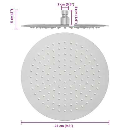 Regenbrause Edelstahl 304 25 cm Rund
