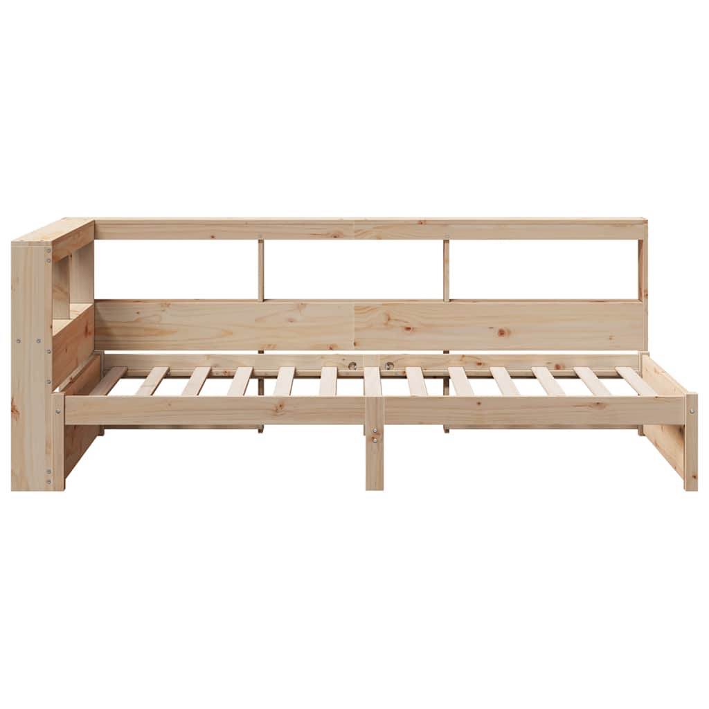 Massivholzbett mit Regal ohne Matratze 90x200 cm Kiefer