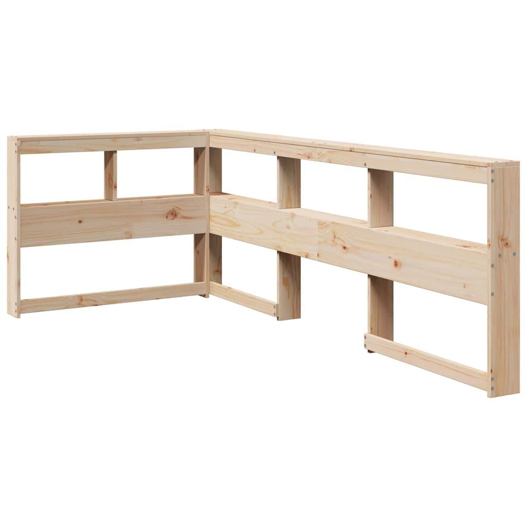 Massivholzbett mit Regal ohne Matratze 90x200 cm Kiefer