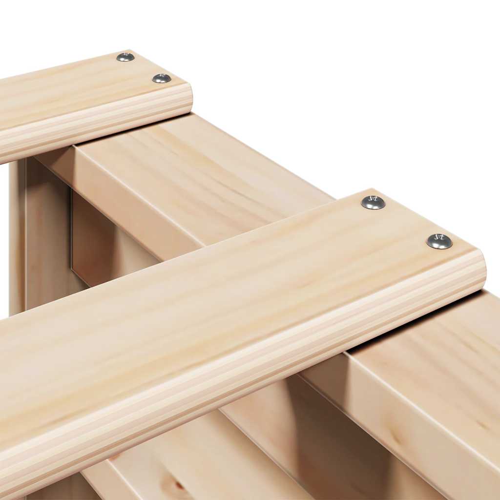 Massivholzbett mit Regal ohne Matratze 150x200 cm Kiefer