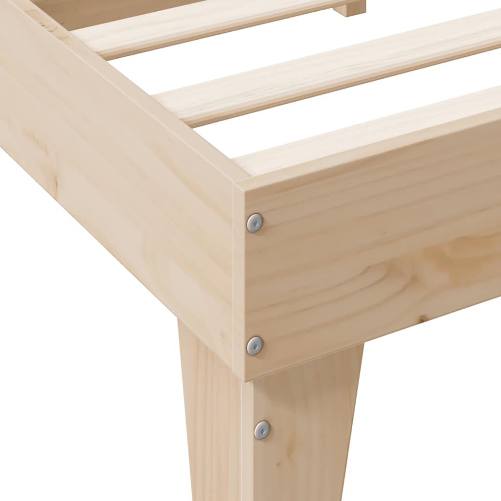 Massivholzbett mit Regal ohne Matratze 140x200 cm Kiefer