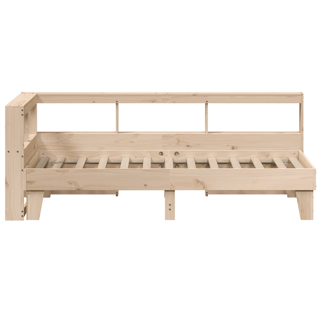 Massivholzbett mit Regal ohne Matratze 90x200 cm Kiefer
