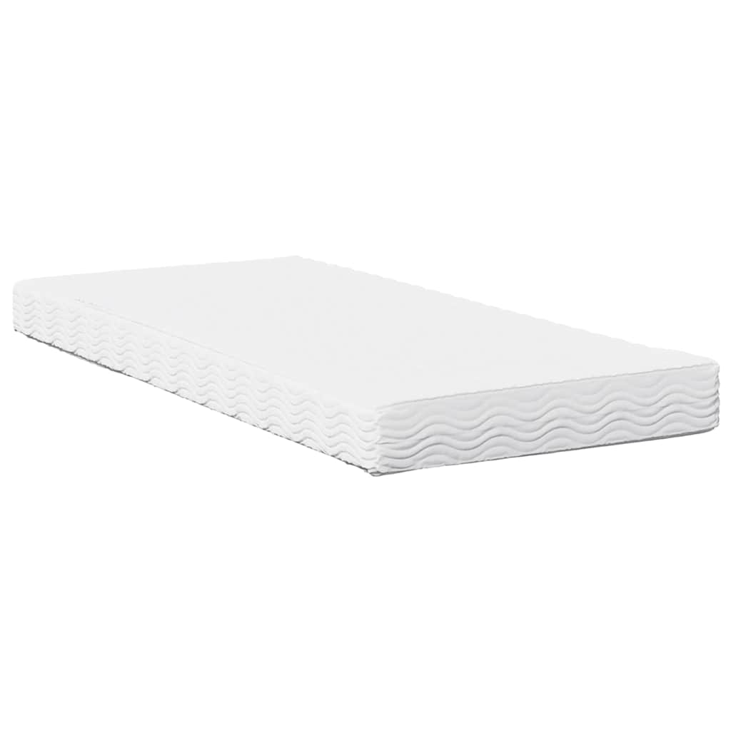 Daybed with mattress wax brown 100x200 cm solid pine wood
