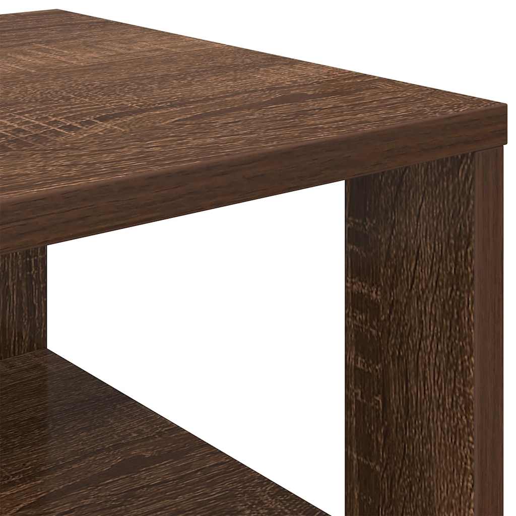 Étagère à chaussures aspect chêne marron 61x32x105 cm en bois
