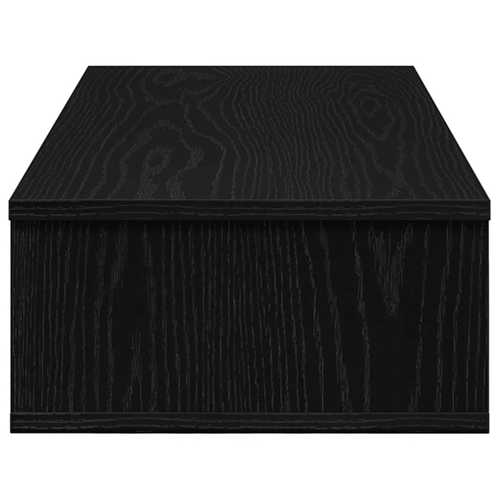 Wall shelf with drawers Black 80x31x17 cm wood material