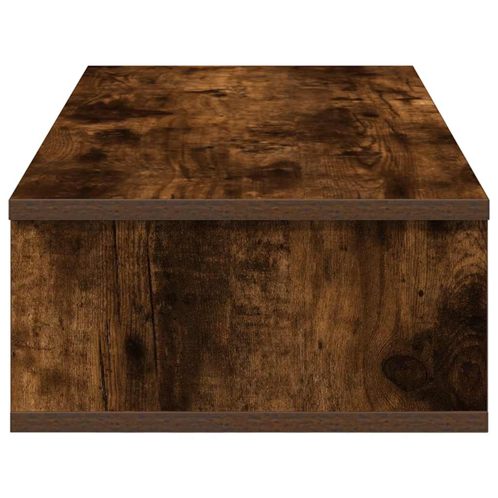 Wall shelf with drawers smoked oak 80x31x17 cm wood material