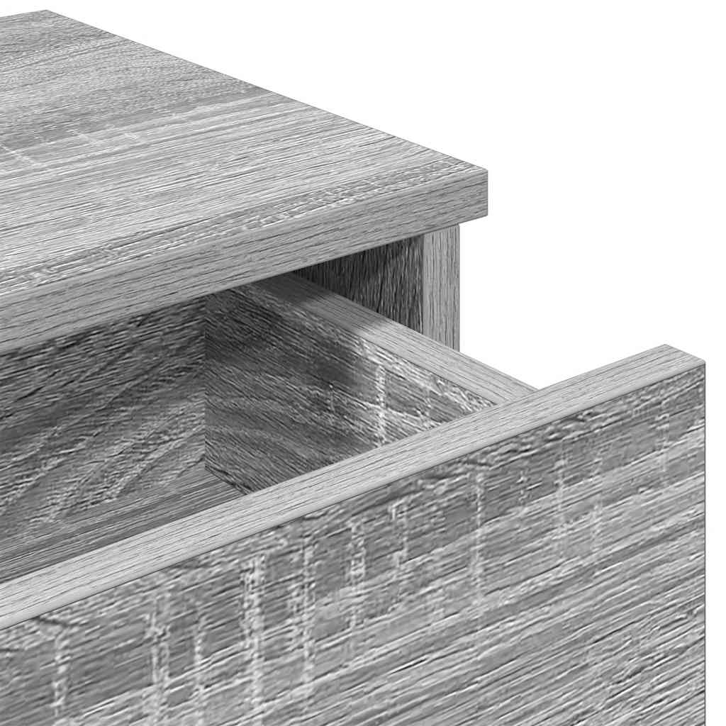 Wall shelf with drawers Grey Sonoma 80x31x17 cm wood material