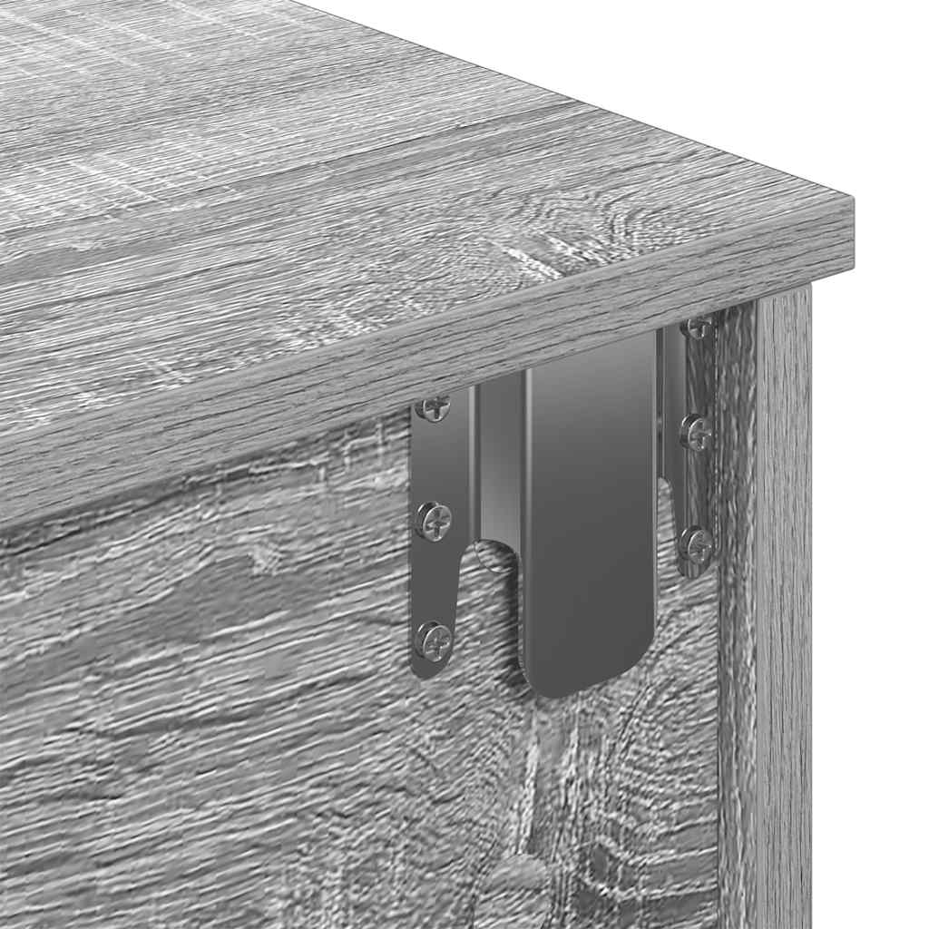 Wall shelf with drawers Grey Sonoma 80x31x17 cm wood material