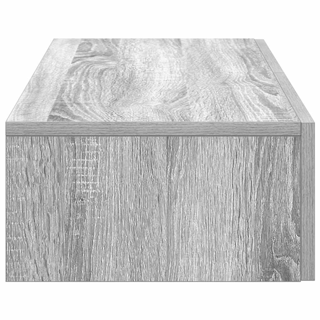 Wall shelf with drawers Grey Sonoma 80x33x17 cm wood material