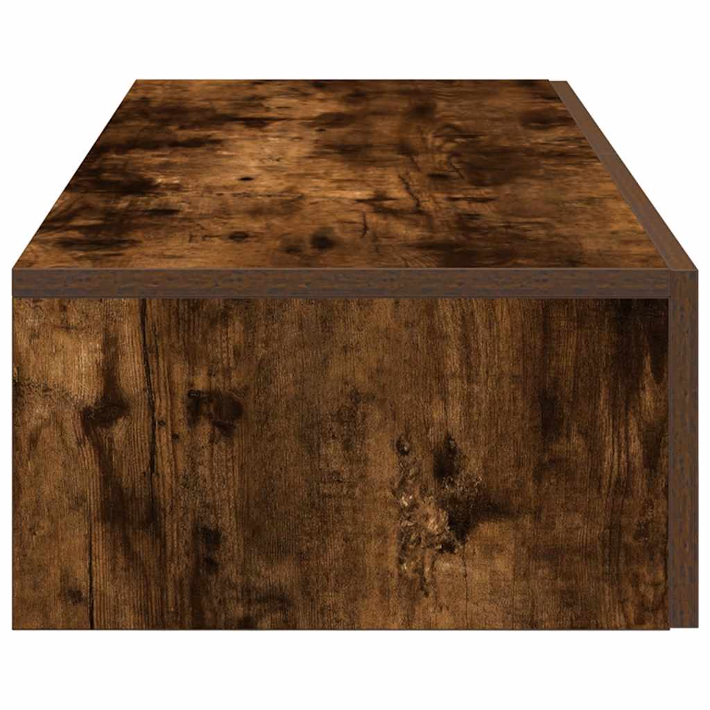 Wall shelf with drawers smoked oak 100x36x19cm wood material