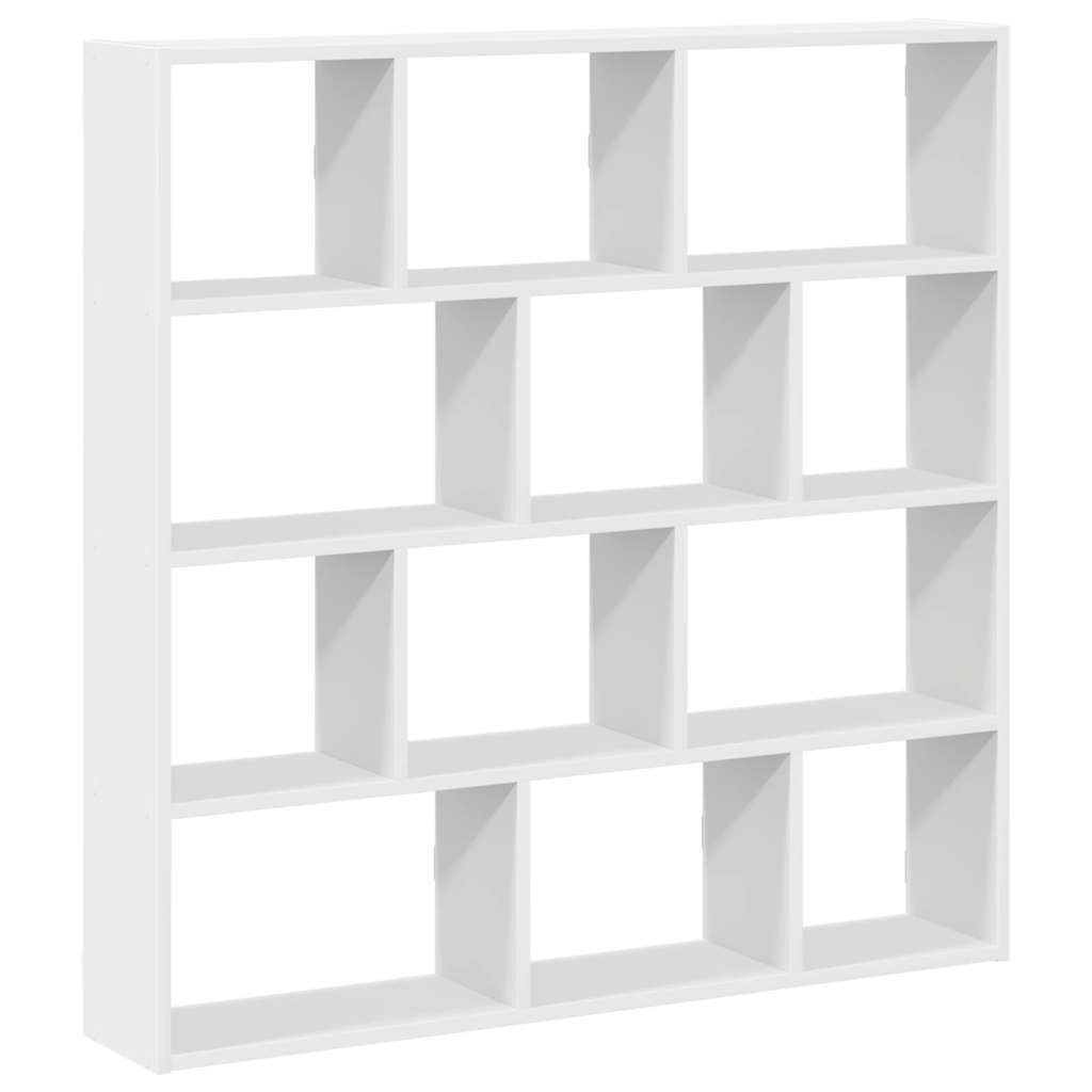 Etagère cube 12 compartiments matière bois blanc