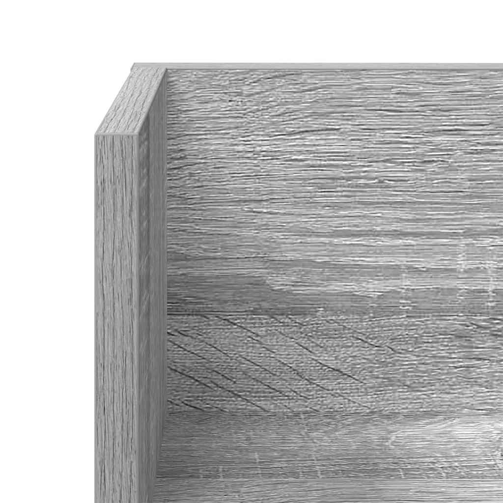 Wall shelves 2 pcs. Gray Sonoma 75x16.5x16.5 cm wood material