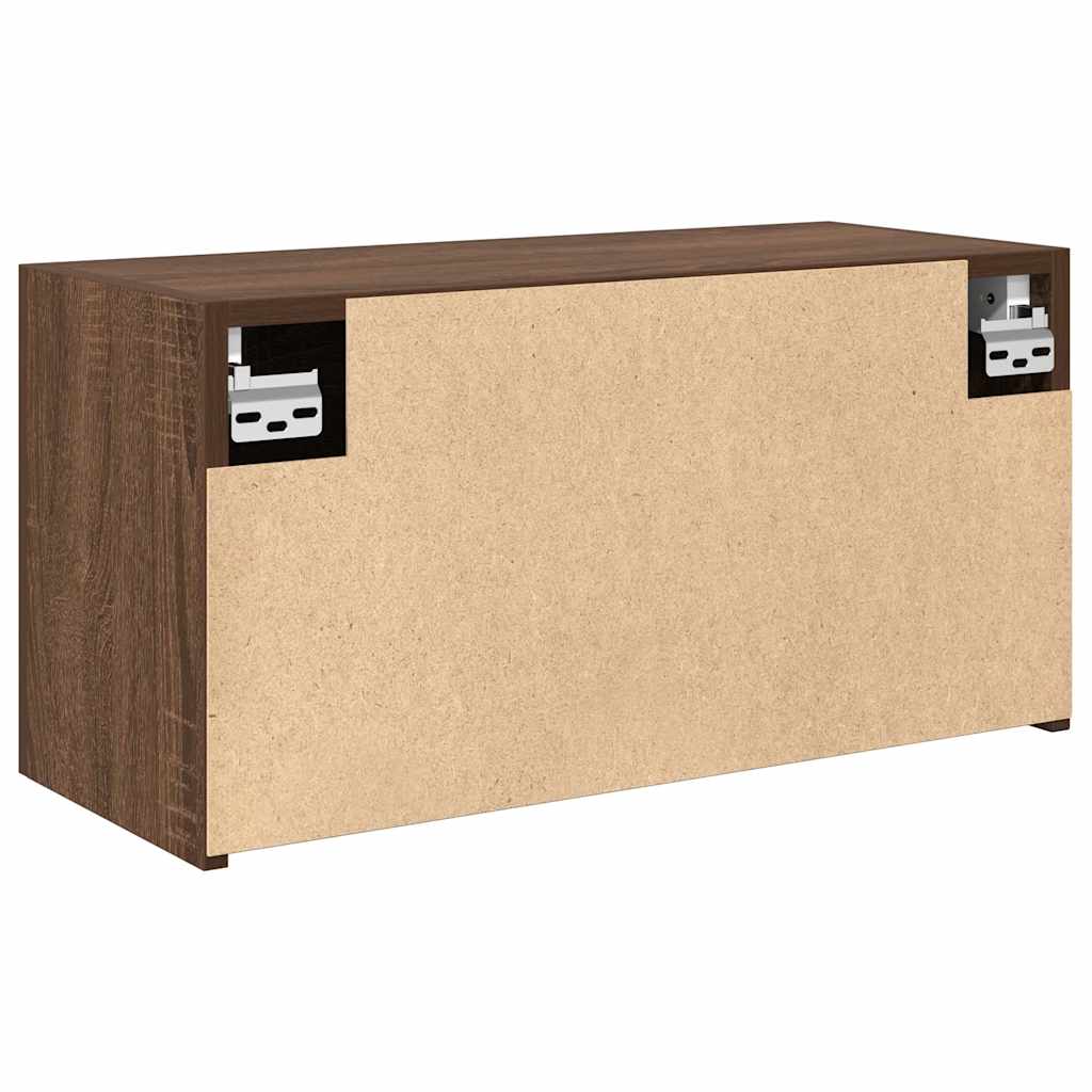 Bad-Wandschrank Braun Eichen-Optik 60x25x30 cm Holzwerkstoff