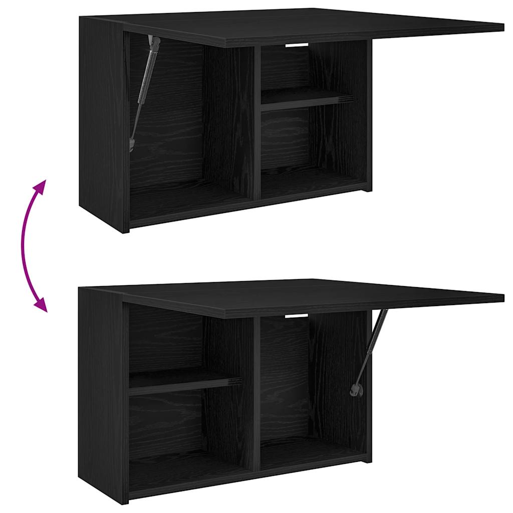 Bad-Wandschrank Schwarz 60x25x40 cm Holzwerkstoff