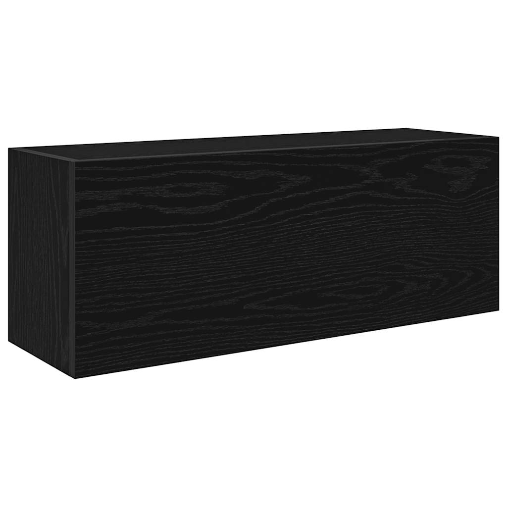 Bad-Wandschrank Schwarz 80x25x30 cm Holzwerkstoff