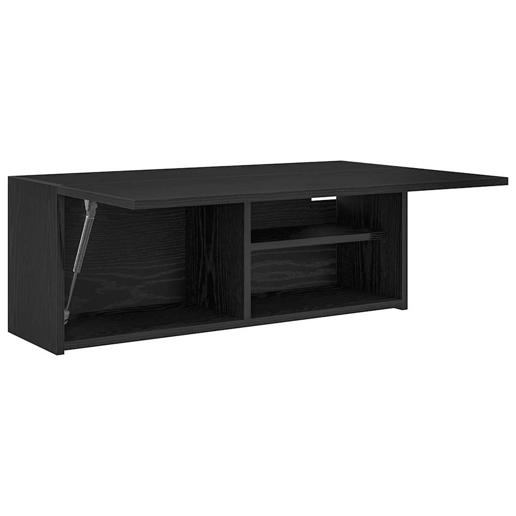 Bad-Wandschrank Schwarz 80x25x30 cm Holzwerkstoff