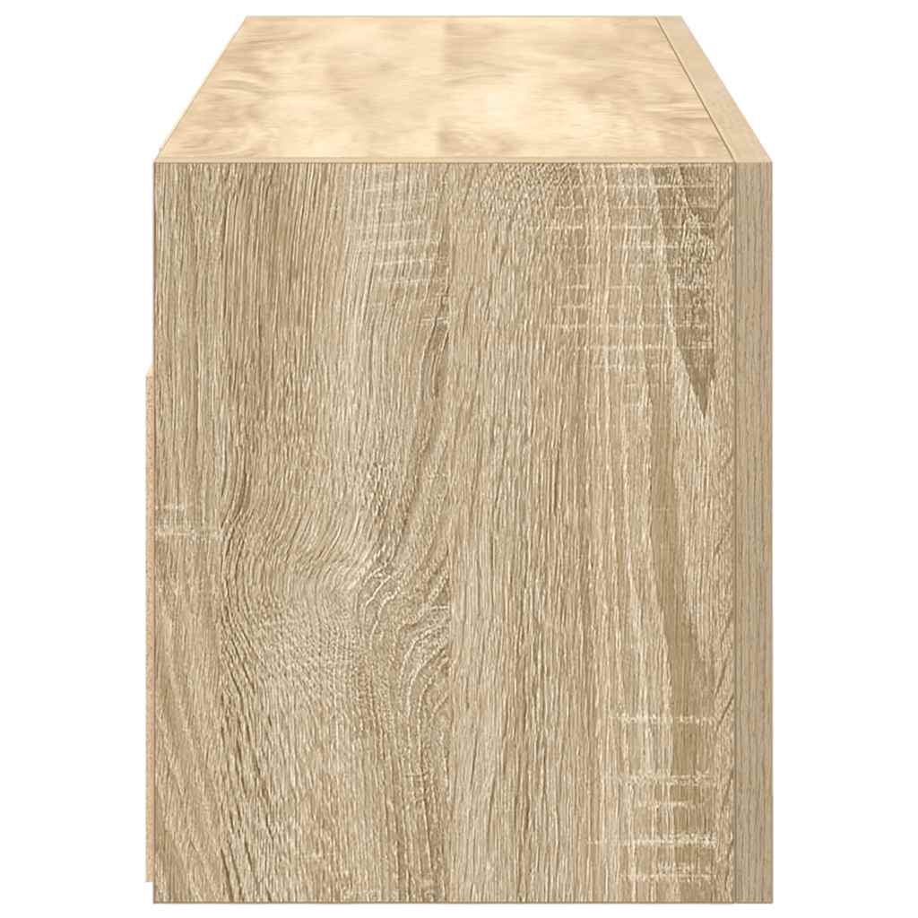 Meuble mural de salle de bain chêne Sonoma 80x25x30 cm matériau bois