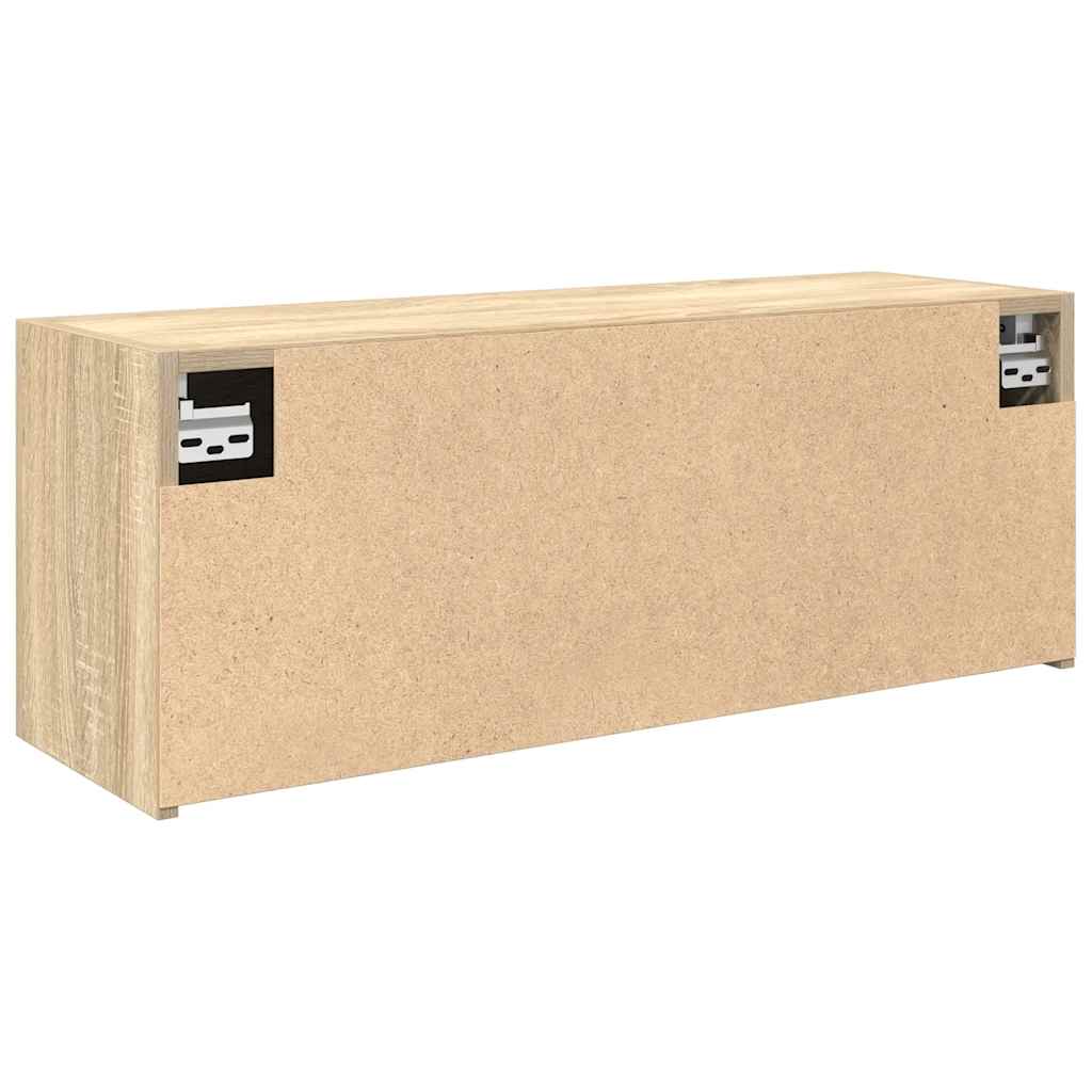 Meuble mural de salle de bain chêne Sonoma 80x25x30 cm matériau bois