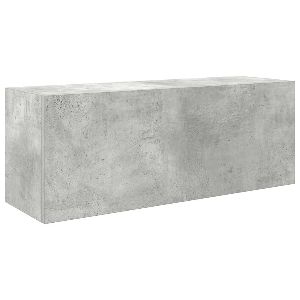 Bad-Wandschrank Betongrau 80x25x30 cm Holzwerkstoff