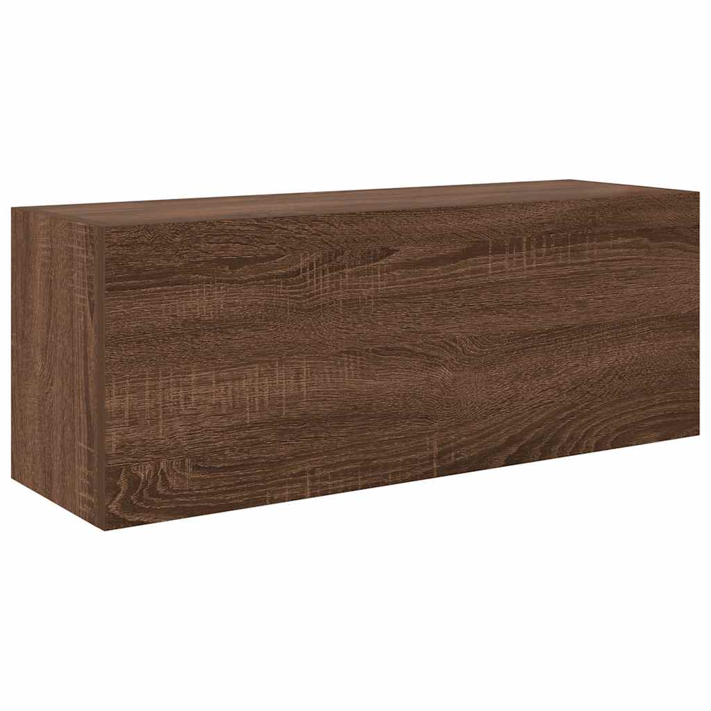 Bad-Wandschrank Braun Eichen-Optik 80x25x30 cm Holzwerkstoff