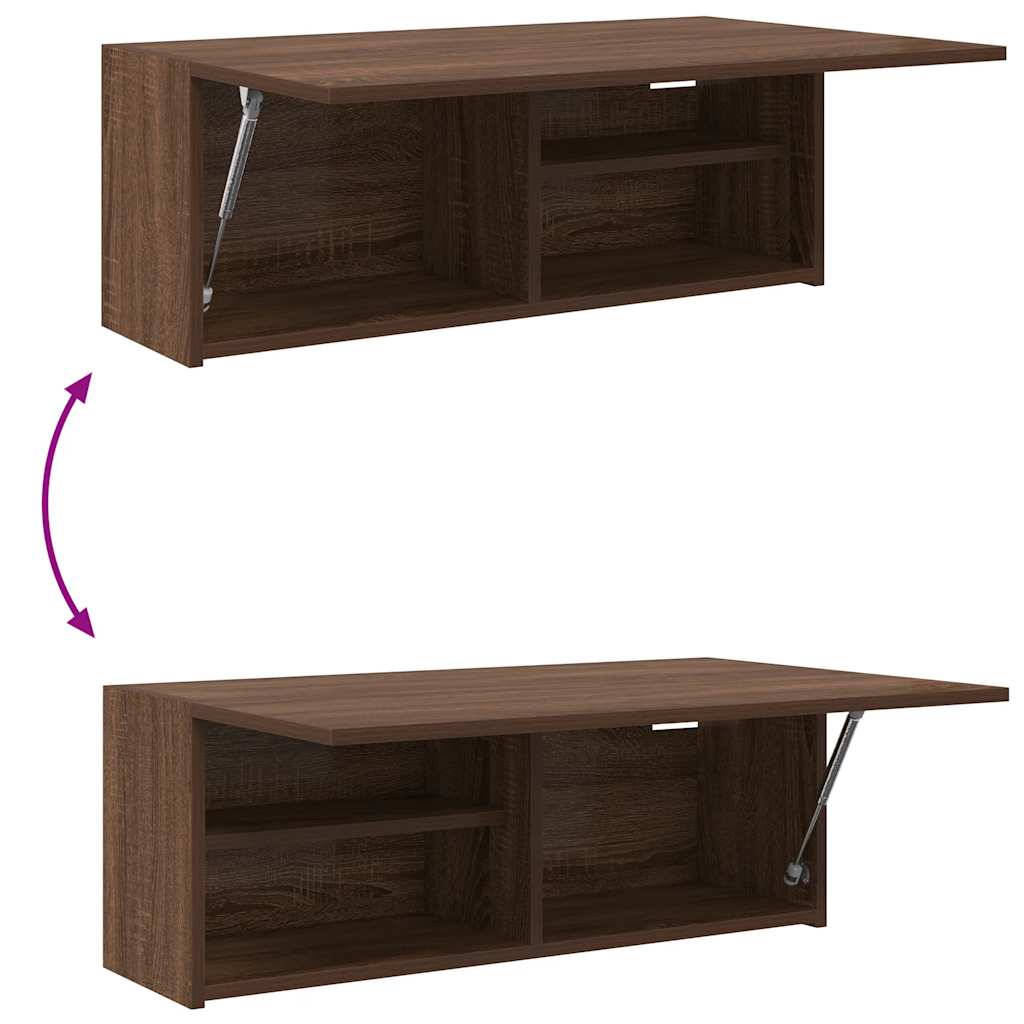 Bad-Wandschrank Braun Eichen-Optik 80x25x30 cm Holzwerkstoff