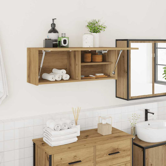 Bad-Wandschrank Artisan-Eiche 80x25x30 cm Holzwerkstoff