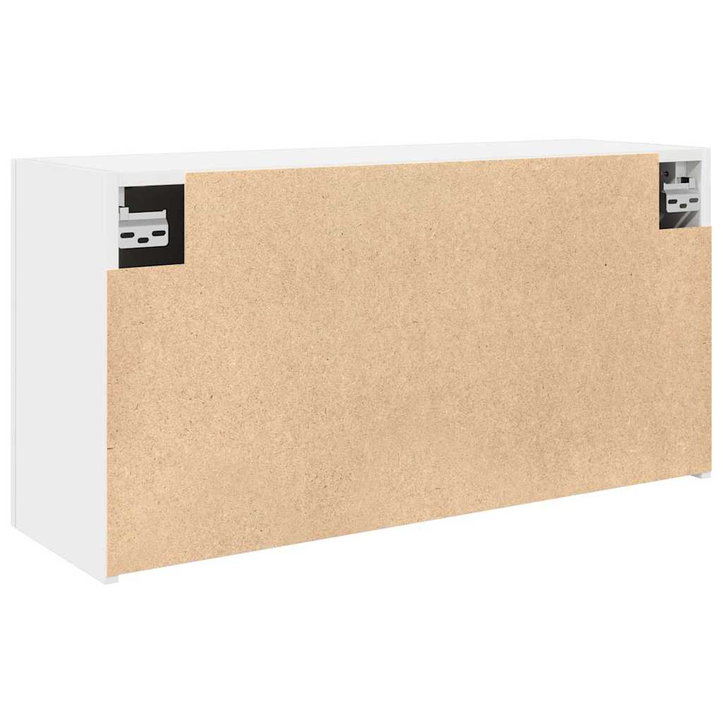 Armoire murale de salle de bain blanche 80x25x40 cm en bois