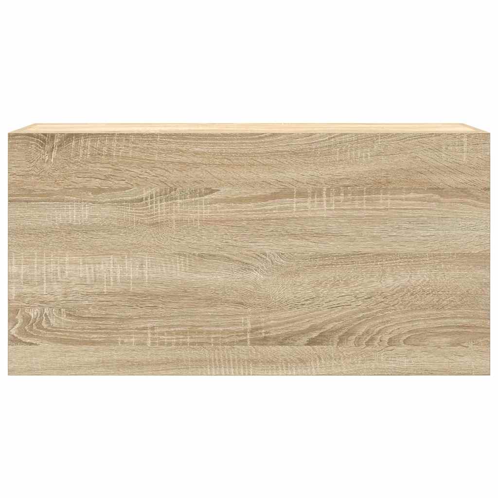 Meuble mural de salle de bain chêne Sonoma 80x25x40 cm matériau bois