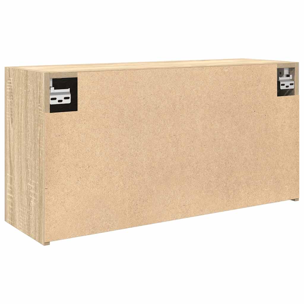 Meuble mural de salle de bain chêne Sonoma 80x25x40 cm matériau bois