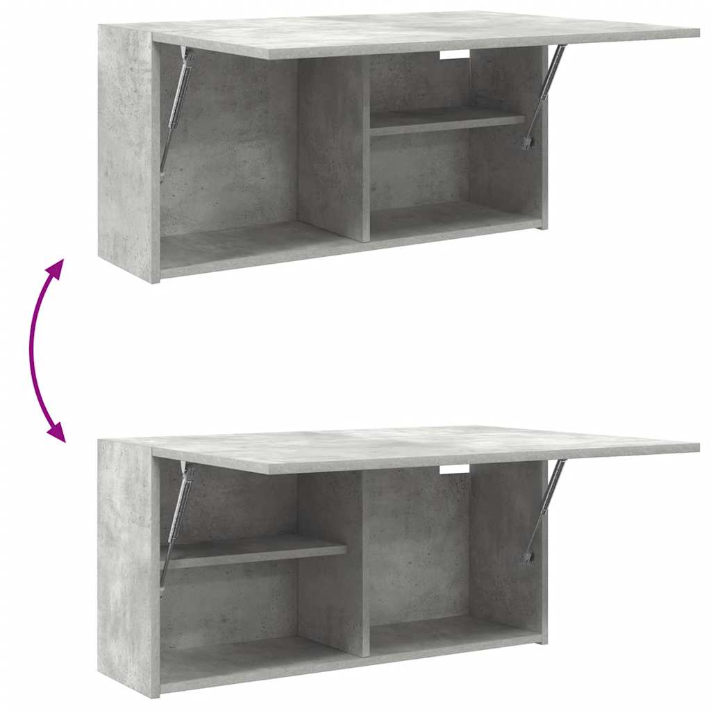 Bad-Wandschrank Betongrau 80x25x40 cm Holzwerkstoff