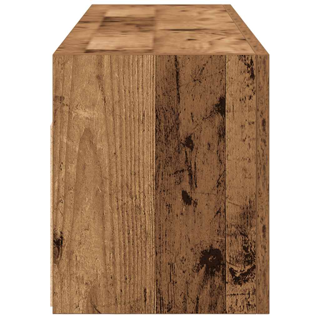 Bathroom wall cabinet old wood look 100x25x30 cm wood material