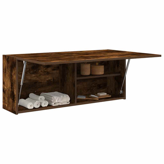 Bad-Wandschrank Räuchereiche 100x25x40 cm Holzwerkstoff